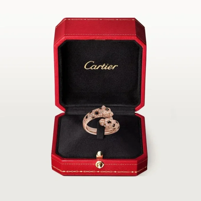 Panthere De Cartier Ring, Semi-Paved Panthere De Cartier Ring, Semi-Paved