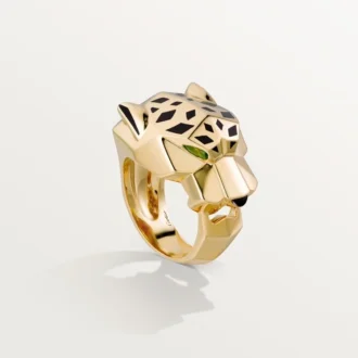 Panthere De Cartier Ring – Yellow Gold, Lacquer, Tsavorite Garnet, Onyx – Cartier Panthere De Cartier Ring – Yellow Gold, Lacquer, Tsavorite Garnet, Onyx – Cartier