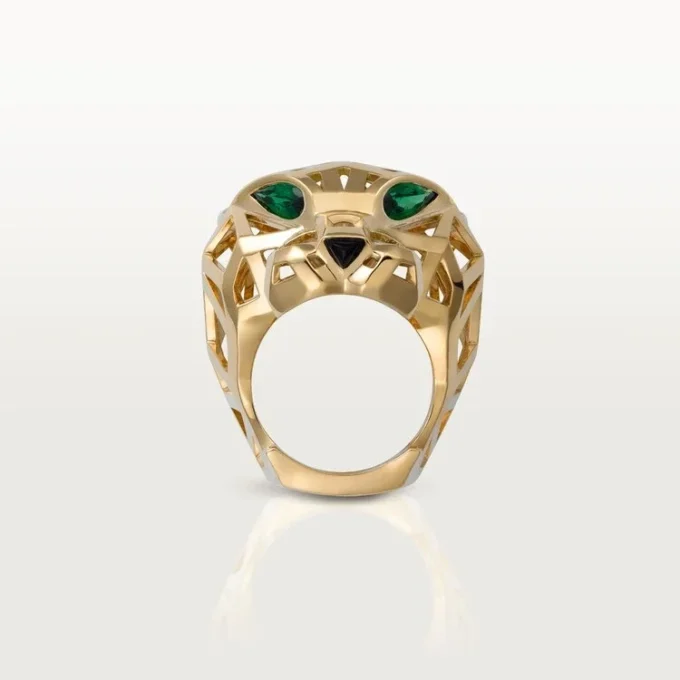 Panthere De Cartier Ring – Yellow Gold, Tsavorite Garnets, Onyx – Cartier Panthere De Cartier Ring – Yellow Gold, Tsavorite Garnets, Onyx – Cartier