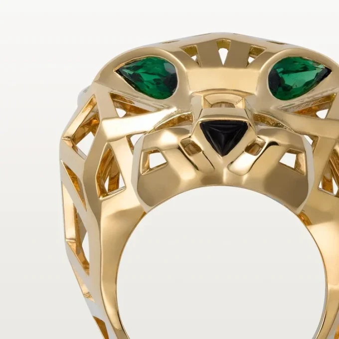 Panthere De Cartier Ring – Yellow Gold, Tsavorite Garnets, Onyx – Cartier Panthere De Cartier Ring – Yellow Gold, Tsavorite Garnets, Onyx – Cartier