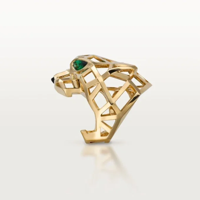 Panthere De Cartier Ring – Yellow Gold, Tsavorite Garnets, Onyx – Cartier Panthere De Cartier Ring – Yellow Gold, Tsavorite Garnets, Onyx – Cartier