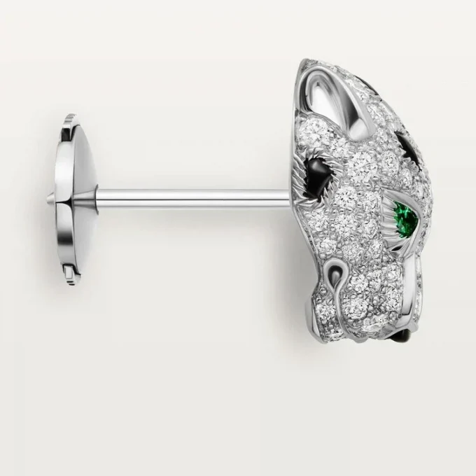 Panthere De Cartier Stud Earrings, Paved Panthere De Cartier Stud Earrings, Paved