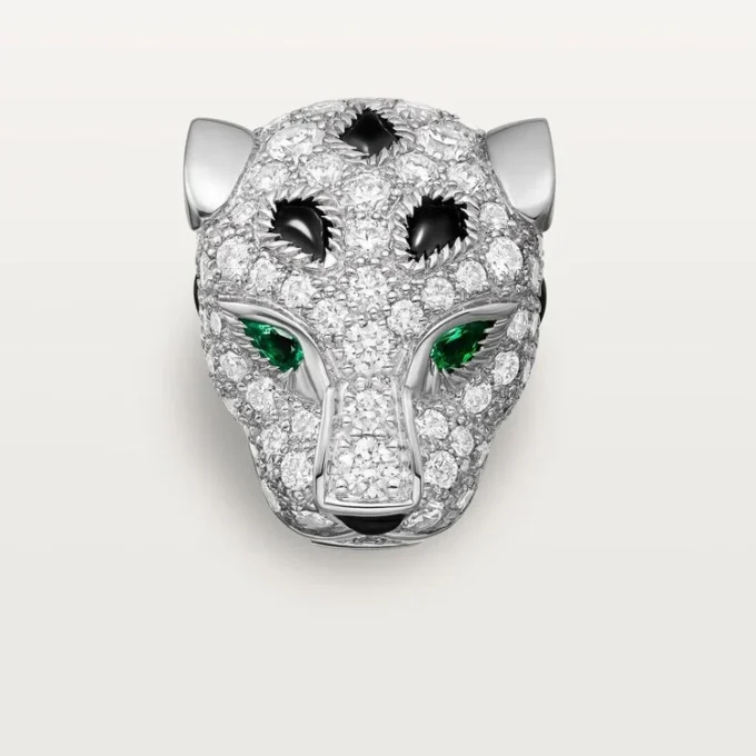 Panthere De Cartier Stud Earrings, Paved Panthere De Cartier Stud Earrings, Paved