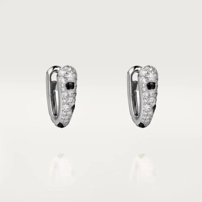 Panthere Diamond Small Hoop Earrings, White Gold | Cartier Us Panthere Diamond Small Hoop Earrings, White Gold | Cartier Us