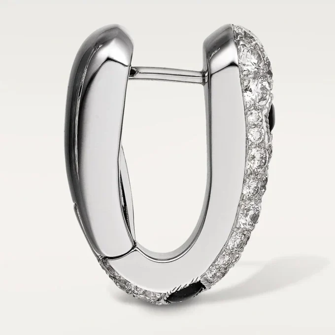 Panthere Diamond Small Hoop Earrings, White Gold | Cartier Us Panthere Diamond Small Hoop Earrings, White Gold | Cartier Us