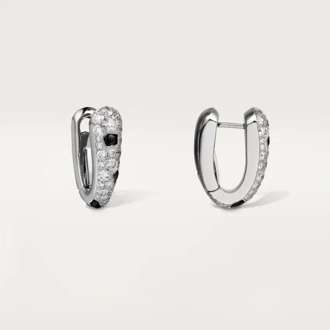 Panthere Diamond Small Hoop Earrings, White Gold | Cartier Us Panthere Diamond Small Hoop Earrings, White Gold | Cartier Us