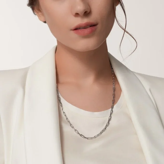 Santos De Cartier Necklace – White Gold – Cartier Santos De Cartier Necklace – White Gold – Cartier