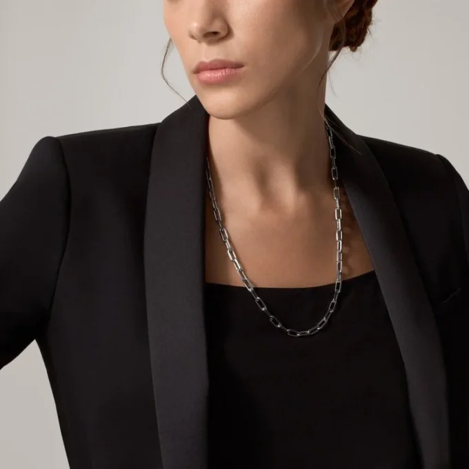 Santos De Cartier Necklace – White Gold – Cartier Santos De Cartier Necklace – White Gold – Cartier