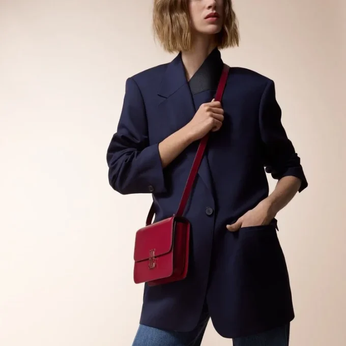 Shoulder Bag, Mini, Double C De Cartier – Cherry Red Calfskin, Gold and Cherry Red Enamel Finish – Cartier Shoulder Bag, Mini, Double C De Cartier – Cherry Red Calfskin, Gold and Cherry Red Enamel Finish – Cartier