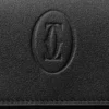 Square Coin Purse, Must De Cartier – Black Calfskin, Stainless Steel Finish – Cartier