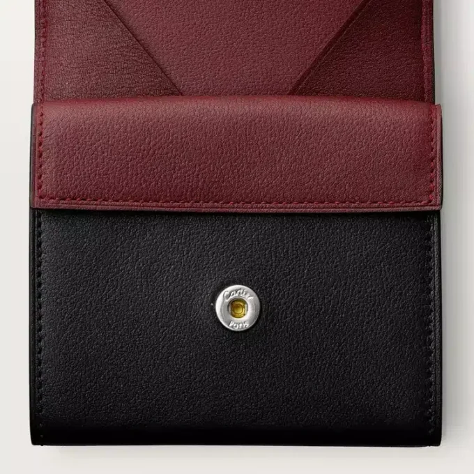 Square Coin Purse, Must De Cartier – Black Calfskin, Stainless Steel Finish – Cartier
