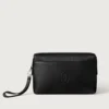 Square Pouch, Must De Cartier – Black Calfskin, Palladium Finish – Cartier