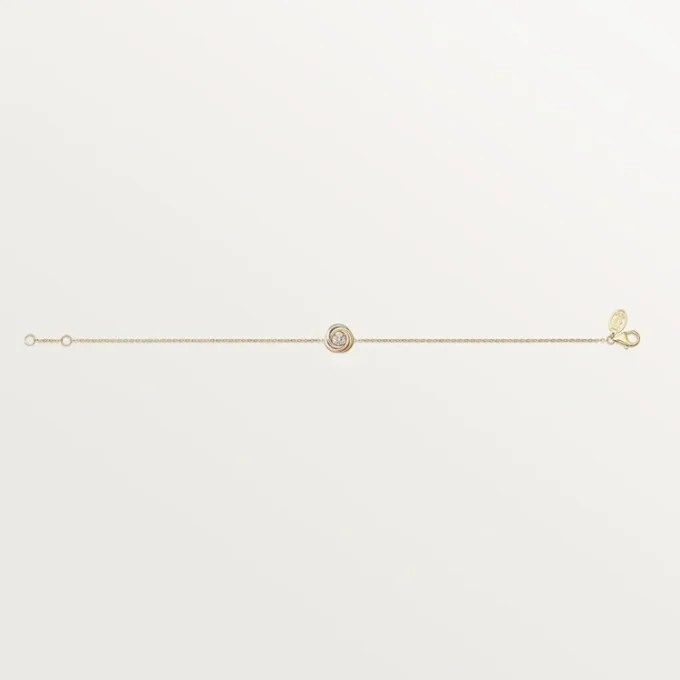 Trinity Bracelet, on Chain, 1 Diamond Trinity Bracelet, on Chain, 1 Diamond