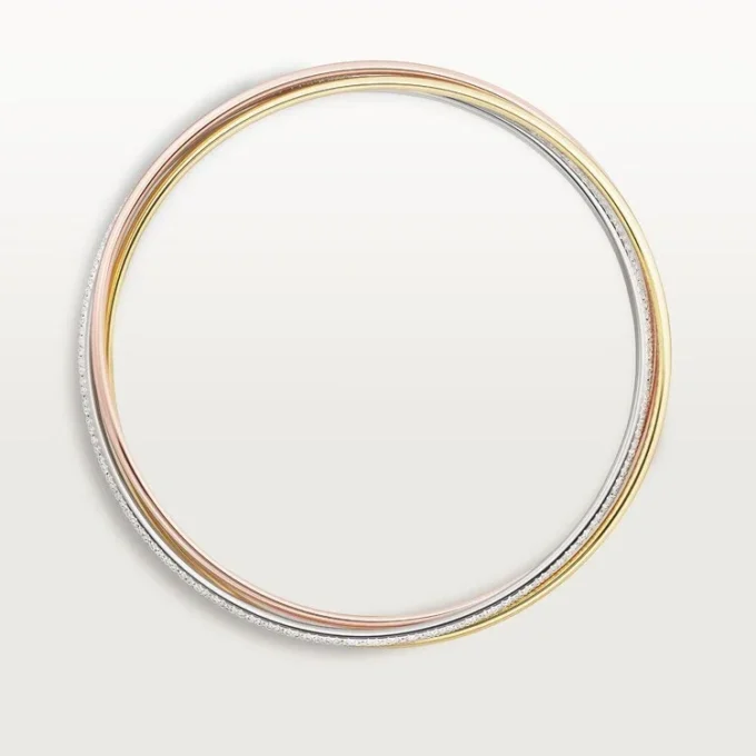 Trinity Bracelet, Small Model, Half-Paved Trinity Bracelet, Small Model, Half-Paved