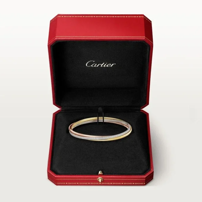 Trinity Bracelet, Small Model, Half-Paved Trinity Bracelet, Small Model, Half-Paved