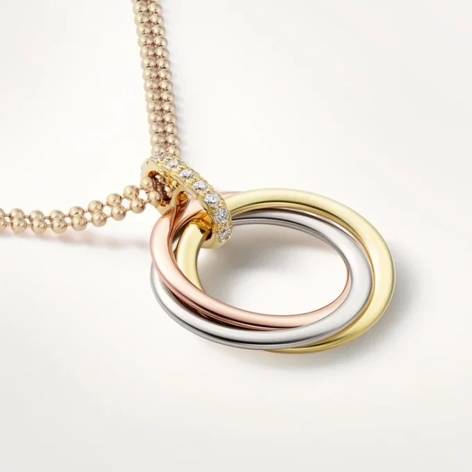 Trinity Diamond Chain Necklace in Tricolor Gold | Cartier Us Trinity Diamond Chain Necklace in Tricolor Gold | Cartier Us