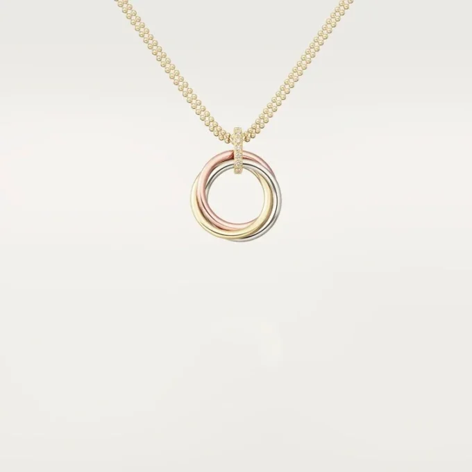 Trinity Diamond Chain Necklace in Tricolor Gold | Cartier Us Trinity Diamond Chain Necklace in Tricolor Gold | Cartier Us