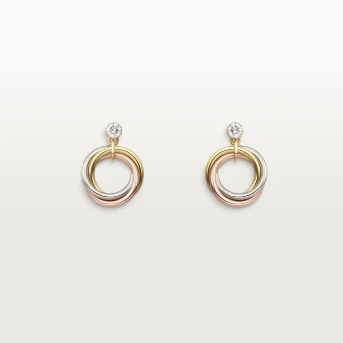 Trinity Earrings, Brilliant-Cut Diamonds Trinity Earrings, Brilliant-Cut Diamonds