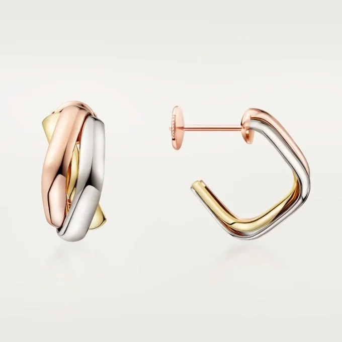 Trinity Earrings, Cushion-Shaped Trinity Earrings, Cushion-Shaped