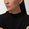 Trinity Earrings, Cushion-Shaped, Half-Paved Trinity Earrings, Cushion-Shaped, Half-Paved