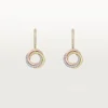 Trinity Earrings, Half-Paved Trinity Earrings, Half-Paved