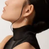 Trinity Earrings, Half-Paved Trinity Earrings, Half-Paved