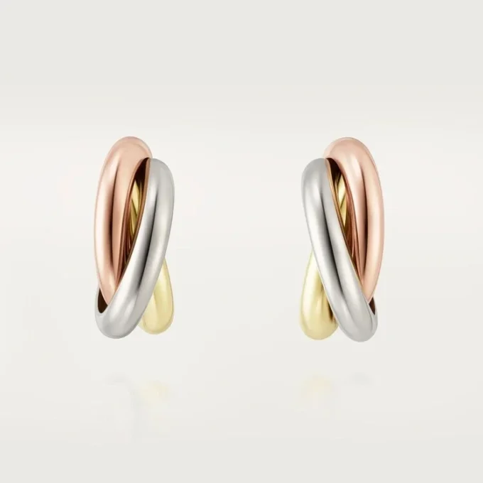Trinity Hoop Earrings in Tricolor Gold | Cartier Us Trinity Hoop Earrings in Tricolor Gold | Cartier Us