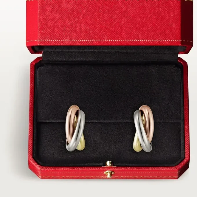 Trinity Hoop Earrings in Tricolor Gold | Cartier Us Trinity Hoop Earrings in Tricolor Gold | Cartier Us