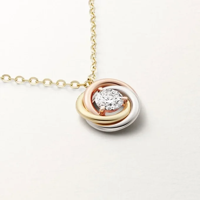 Trinity Pendant, 1 Diamond Trinity Pendant, 1 Diamond