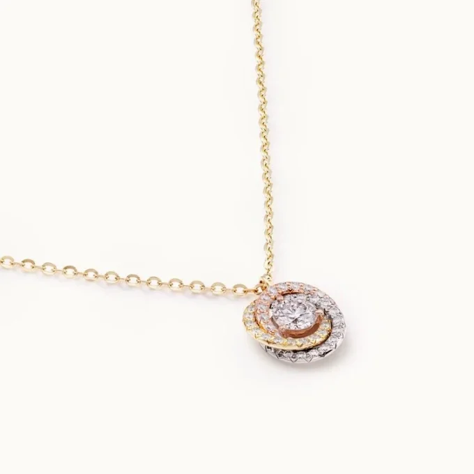 Trinity Pendant, 1 Diamond, Paved Trinity Pendant, 1 Diamond, Paved
