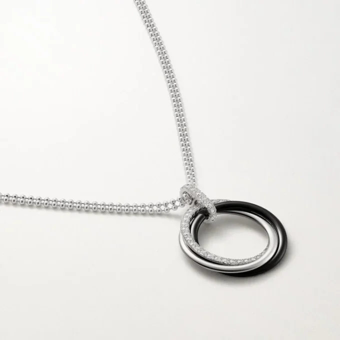 Trinity Pendant, Ceramic, Diamonds Trinity Pendant, Ceramic, Diamonds
