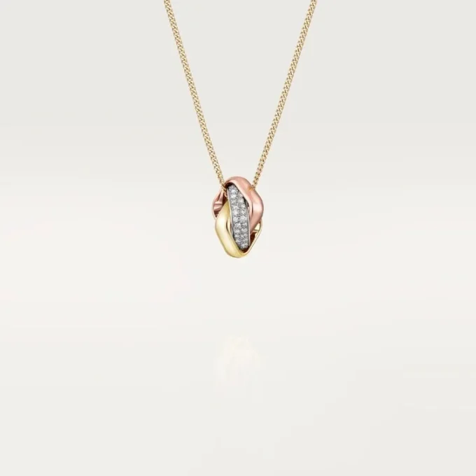 Trinity Pendant, Cushion-Shaped, Half-Paved Trinity Pendant, Cushion-Shaped, Half-Paved