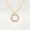 Trinity Pendant, Large Model, Paved Trinity Pendant, Large Model, Paved
