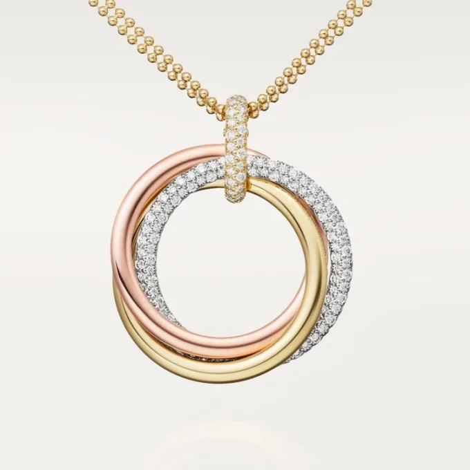 Trinity Pendant, Large Model, Semi-Paved Trinity Pendant, Large Model, Semi-Paved