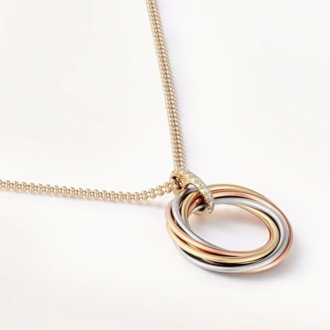 Trinity Pendant, Seven Rows, Diamonds Trinity Pendant, Seven Rows, Diamonds