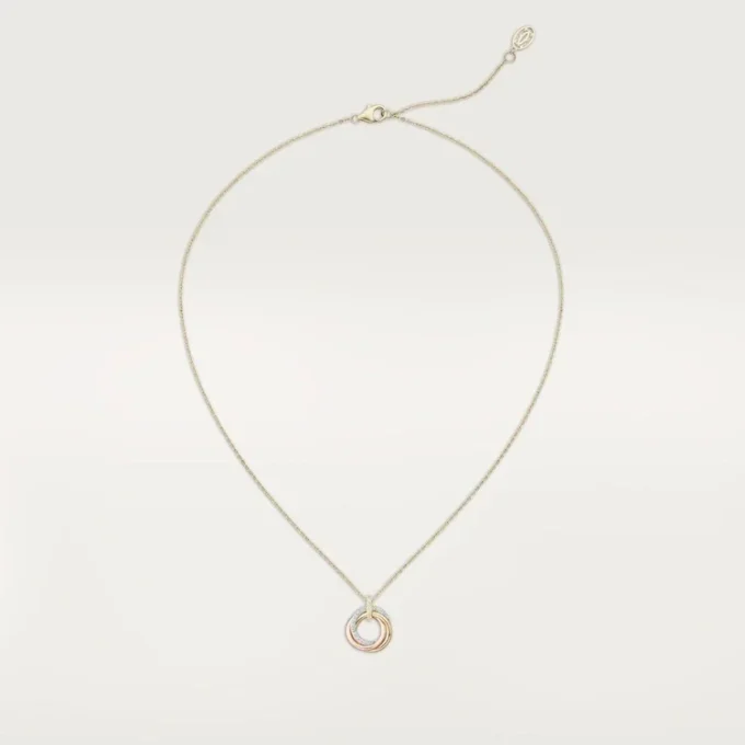 Trinity Pendant, Small Model, Half-Paved Trinity Pendant, Small Model, Half-Paved
