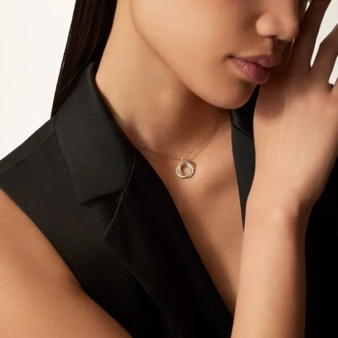 Trinity Pendant, Small Model, Half-Paved Trinity Pendant, Small Model, Half-Paved