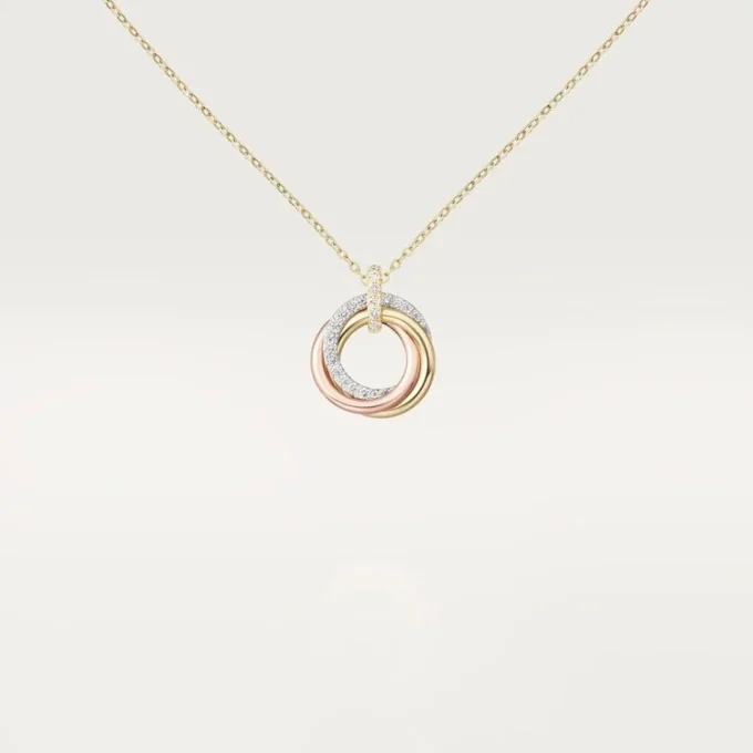 Trinity Pendant, Small Model, Half-Paved Trinity Pendant, Small Model, Half-Paved