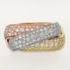 Trinity Ring, Cushion-Shaped, Large Model, Paved Trinity Ring, Cushion-Shaped, Large Model, Paved