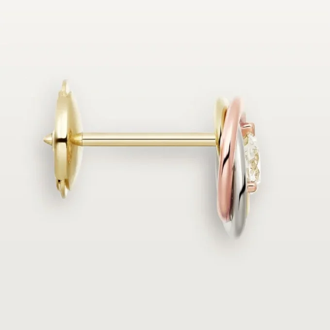 Trinity Stud Earrings, 2 Diamonds Trinity Stud Earrings, 2 Diamonds
