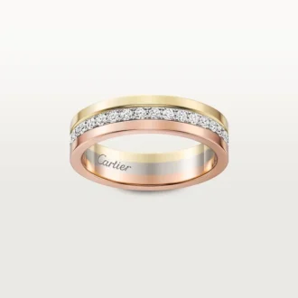 Vendome Louis Cartier Wedding Band, 4.8 Mm Width, Paved Vendome Louis Cartier Wedding Band, 4.8 Mm Width, Paved